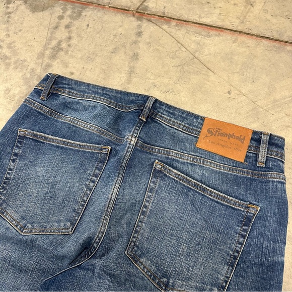 The Stronghold Selvedge Jeans Blue Relaxed Tapered Denim - Picture 11 of 11